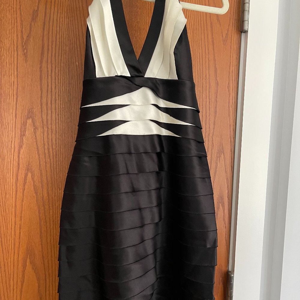 BCBGMaxAzria, Size 6, Black and white cocktail dress